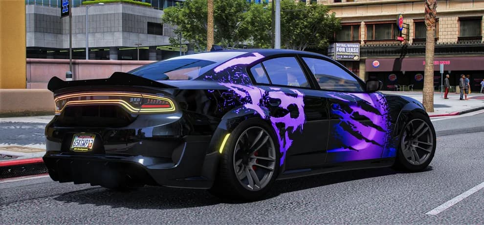 SRT Len Dodge Charger Hellcat Purple Torch V4 image 6